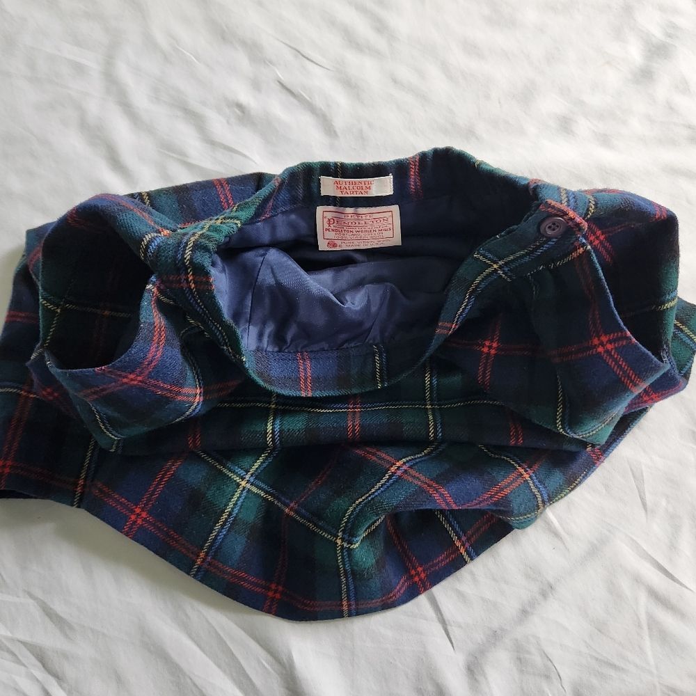 Vintage Pendleton Petite 100% Wool Plaid Pencil Midi Skirt Authentic Tartan - Picture 3 of 11
